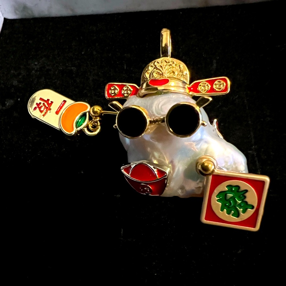 New Sea Pearl Lucky Cat Pendant
